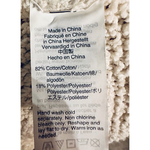 Madewell Popcorn Bobble Knit Open Front Cardigan Ivory White L0610 SP19 Medium - Picture 5 of 6